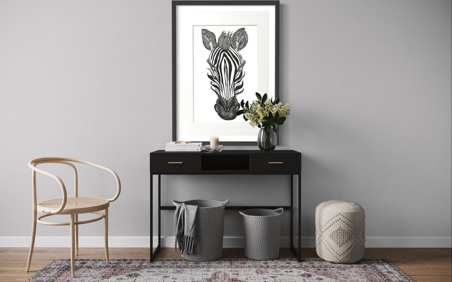 QUAGGA la cebra motivacional Lámina artística 