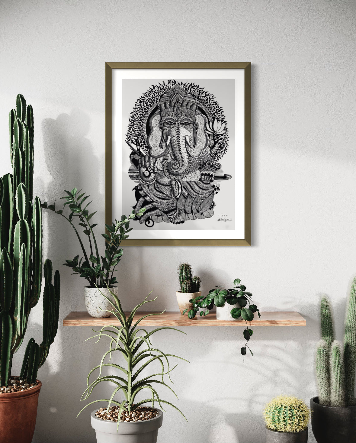 GANESH JI la Deidad Motivacional Lámina artística