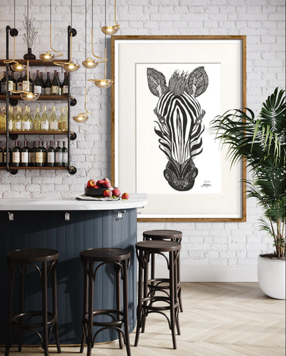 QUAGGA la cebra motivacional Lámina artística 