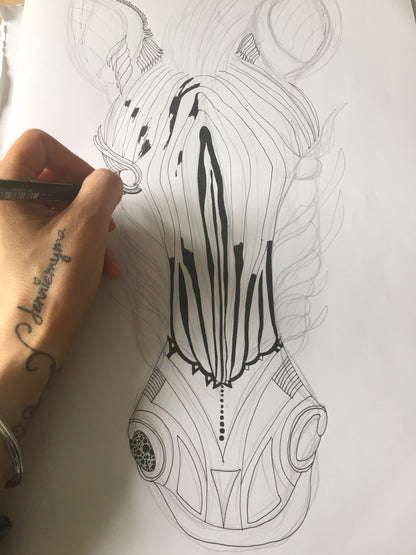 QUAGGA la cebra motivacional Lámina artística 