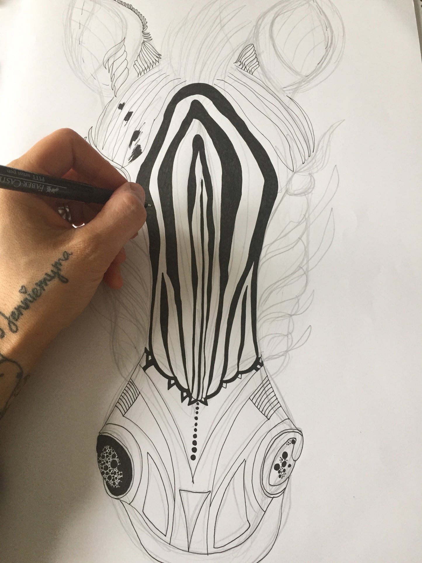 QUAGGA la cebra motivacional Lámina artística 