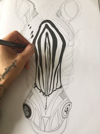 QUAGGA la cebra motivacional Lámina artística 