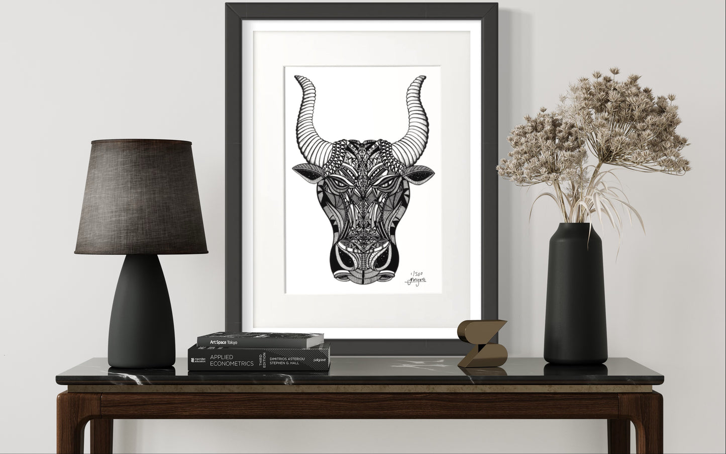 TAURO el signo de la estrella del toro Lámina artística 